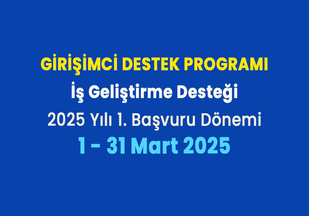 İş Geliştirme Desteği 2025 Yılı 1. Dönem Başvuruları Başladı