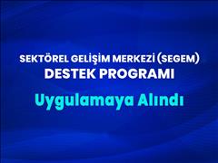 Sektörel Gelişim Merkezi (SEGEM) Destek Programı Hayata Geçirildi