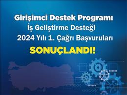 Girişimci Destek Programı 1. Çağrı Başvuruları Sonuçlandı