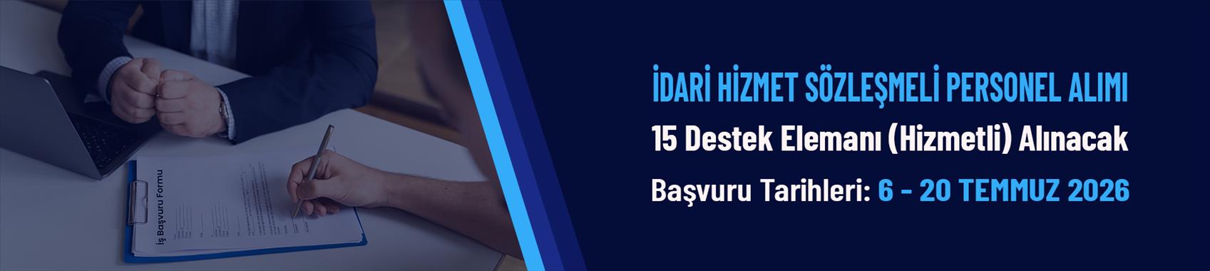 İdari Hizmet Sözleşmeli Personel Alımı İlanı